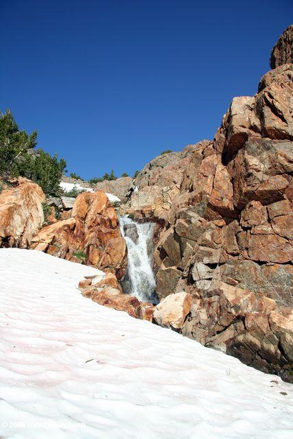 Waterfall on hike from West Lake to Bergona Lake
