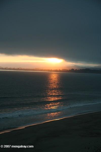 Sonnenuntergang übersankt Cruz, Ca