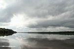 Clouds over a lagoon near Loango National Park