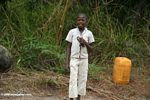 Boy on road to Loango