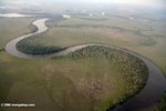Meandering river in the lowlands of Gabon