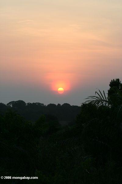 Sonnenuntergang in Gabun