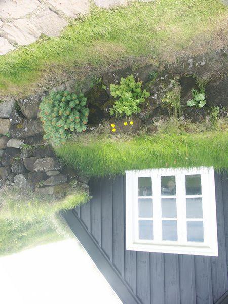 Casas do turf de Islândia em Skogar