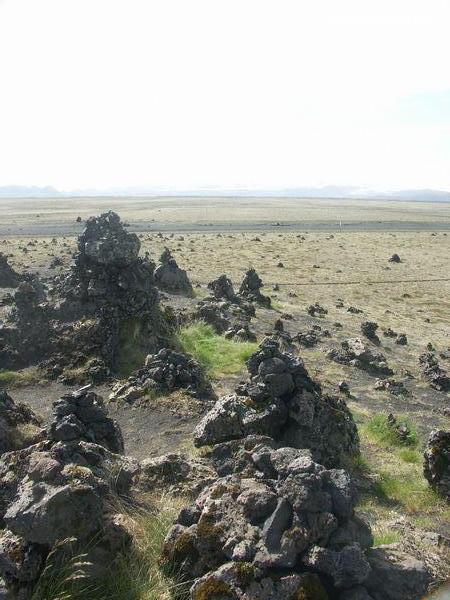 pilhas de pedra da lava