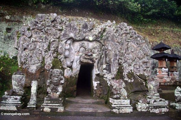 Eingang Ubud, Bali der Elefant-Höhle (