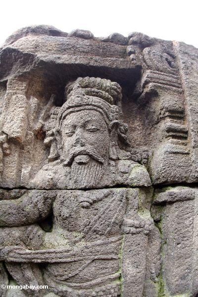 Wandbildwand Carvings bei Borobudur