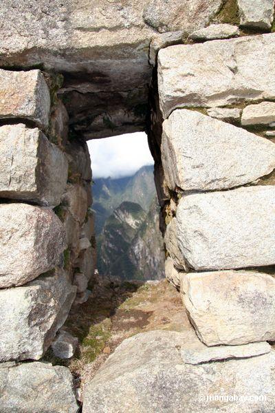 Fenster bei Machu Picchu