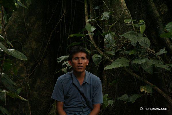 Oscar Mishaja, a guia a mais rainforest na região de Tambopata