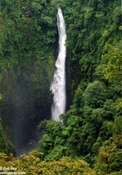 High waterfall in Costa Rica