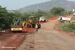 Road construction equipment and vehicles in Uganda
