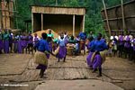 Bwindi orphans, some of whom lost their parents to AIDS, dancing