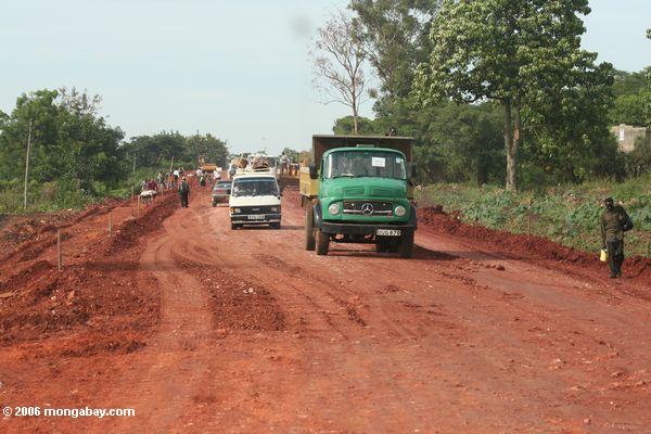 Straße Aufbau Uganda
