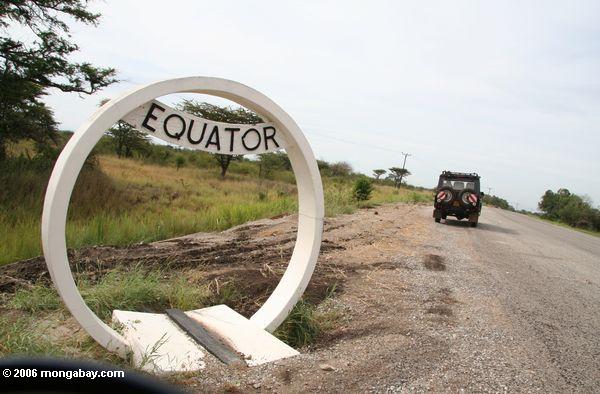 Äquator in Uganda, Geländewagen