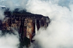 Angel falls; the world's tallest waterfall; seen from an airplane