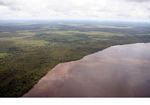 Aerial view dari pantai selatan Kalimantan (Kalimantan, Borneo (Borneo Indonesia))