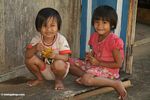 Sedikit anak-anak di Lemo (Toraja Land (Tana Toraja), Sulawesi)