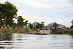 Mengambang rumah di Danau Tempe (Sulawesi (Celebes))