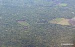 Overhead photo of deforestation in the Amazon
