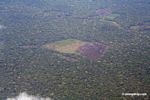 Airplane  view of deforestation in the Amazon