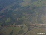 Deforestation surrounding road in the Peruvian Amazon
