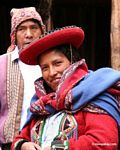 Andean woman in traditional Quencha clothing
