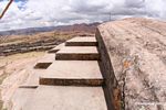 Finely chiseled rock steps at the ruins of Sacsayhuaman outside of Cuzco
