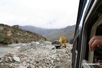 Site of mudslide that covered the railroad tracks to Machu Picchu