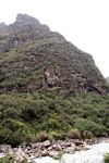 Urubamba river valley; high rock faces