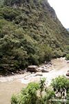Urubamba river near Machu Picchu Pueblo
