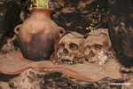 Human skulls in the Andes