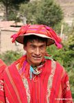 Willoq man wearing traditional red clothing
