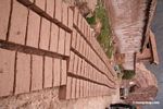 Adobe brick making in Urubamba river valley