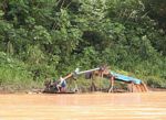 Subsistence gold miners along the Rio Tambopata