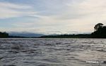 View  up the Tambopata river of Andes foothills