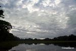 Clouds over oxbow lake in the Amazon