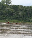People in canoe on the Rio Tambopata