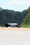 Gold miner's shack along the Rio Tambopata