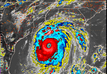 infrared channel showing intact eyewall