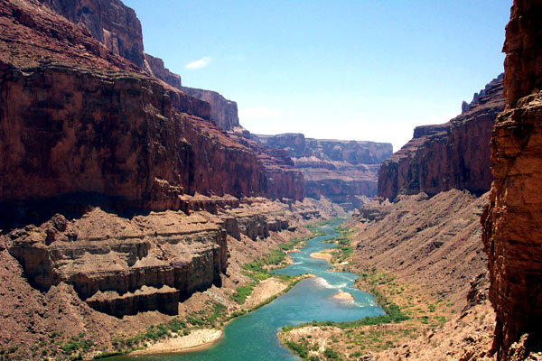 Colorado River running through the Grand Canyon. The river has been severely overexploited for agriculture and cities. Photo by: Rhett A. Butler.