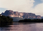 Tepui in Venzuela, seen from the Carrao river