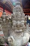 Buck-toothed statue at Puri Saren Agung (Ubud, Bali) 
