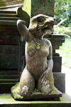 Hindu statue-woman's body but head of a monster (Ubud, Bali) 