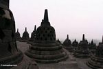 Stupas at Borobudur (Java)