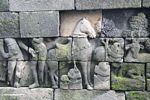 Mural wall carvings at Borobudur--horse (Java)