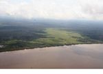 Aerial view of cleared coastal land in Kalimantan (Kalimantan, Borneo (Indonesian Borneo)) 