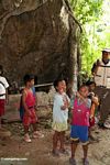 Toraja children playing with bubbles in cave at Londa Nanggala (Toraja Land (Torajaland), Sulawesi) 