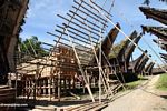 Construction of a traditional home in Palawa (Toraja Land (Torajaland), Sulawesi) 