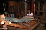 Woman weaving silk in Rantepao (Toraja Land (Torajaland), Sulawesi) 
