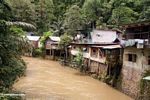 Riverside village downriver from Bantimurung falls (Sulawesi (Celebes))