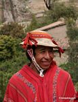 Willoq man in Ollantaytambo in the Sacred Valley of the Urubamba